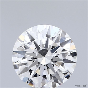 Picture of Lab Grown Diamond 1.54 Carats, Round with Ideal Cut, F Color, VVS2 Clarity and Certified by IGI