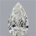Natural Diamond 0.50 Carats, Pear with  Cut, H Color, VS2 Clarity and Certified by IGI