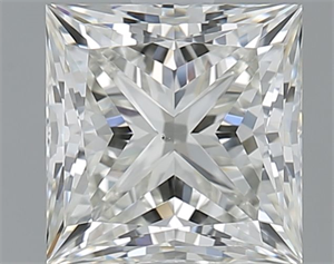 Picture of Natural Diamond 1.51 Carats, Princess with  Cut, H Color, VS1 Clarity and Certified by IGI