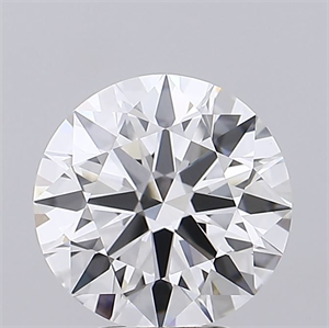 Picture of Lab Grown Diamond 4.20 Carats, Round with Excellent Cut, F Color, VVS2 Clarity and Certified by GIA