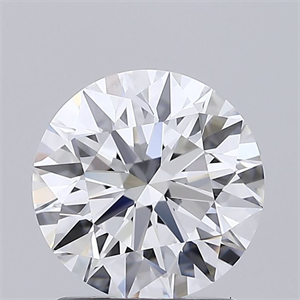 Picture of Lab Grown Diamond 1.51 Carats, Round with Excellent Cut, D Color, VVS2 Clarity and Certified by IGI