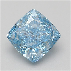 Picture of Lab Grown Diamond 1.57 Carats, CUSHION MODIFIED with  Cut, Fancy Vivid Blue Color, VS1 Clarity and Certified by IGI