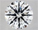 Natural Diamond 0.70 Carats, Round with Excellent Cut, D Color, SI2 Clarity and Certified by GIA