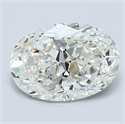 Natural Diamond 2.01 Carats, Oval with  Cut, H Color, VVS1 Clarity and Certified by GIA