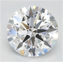 Lab Grown Diamond 2.09 Carats, Round with Ideal Cut, D Color, IF Clarity and Certified by IGI