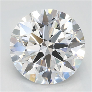Picture of Lab Grown Diamond 2.09 Carats, Round with Ideal Cut, D Color, IF Clarity and Certified by IGI