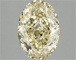 Picture of Lab Grown Diamond 2.03 Carats, Oval with  Cut, Fancy Intense Yellow Color, VVS2 Clarity and Certified by IGI