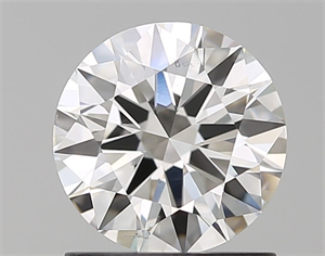 Picture of Natural Diamond 1.06 Carats, Round with Excellent Cut, H Color, SI1 Clarity and Certified by GIA
