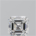 Natural Diamond 0.91 Carats, Asscher with  Cut, E Color, VVS1 Clarity and Certified by GIA