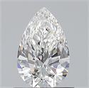 Natural Diamond 0.70 Carats, Pear with  Cut, E Color, FL Clarity and Certified by GIA