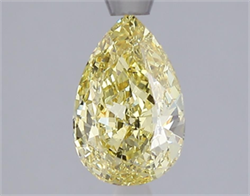 Picture of Lab Grown Diamond 1.59 Carats, Pear with  Cut, Fancy Intense Yellow Color, VS1 Clarity and Certified by IGI