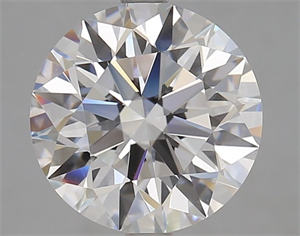Picture of Lab Grown Diamond 3.59 Carats, Round with Excellent Cut, D Color, VVS1 Clarity and Certified by GIA