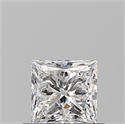 Natural Diamond 0.56 Carats, Princess with  Cut, E Color, VS1 Clarity and Certified by GIA