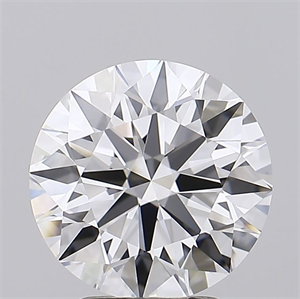 Picture of Lab Grown Diamond 3.49 Carats, Round with Excellent Cut, D Color, FL Clarity and Certified by GIA