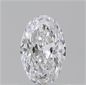 Natural Diamond 0.70 Carats, Oval with  Cut, D Color, VS2 Clarity and Certified by GIA