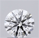 Lab Grown Diamond 1.06 Carats, Round with Ideal Cut, D Color, VVS1 Clarity and Certified by IGI