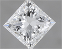 Natural Diamond 0.50 Carats, Princess with  Cut, F Color, VVS2 Clarity and Certified by IGI