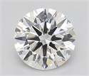 Lab Grown Diamond 2.04 Carats, Round with Ideal Cut, E Color, FL Clarity and Certified by IGI