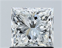 Natural Diamond 1.00 Carats, Princess with  Cut, G Color, VS2 Clarity and Certified by GIA
