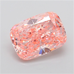 Picture of Lab Grown Diamond 7.57 Carats, CUSHION MODIFIED with  Cut, Fancy Vivid Pink Color, VVS2 Clarity and Certified by IGI