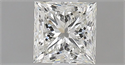 Natural Diamond 0.72 Carats, Princess with  Cut, H Color, VVS1 Clarity and Certified by IGI