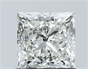 Natural Diamond 1.00 Carats, Princess with  Cut, I Color, VS1 Clarity and Certified by GIA