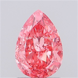 Picture of Lab Grown Diamond 1.28 Carats, Pear with  Cut, Fancy Vivid Pink Color, VVS2 Clarity and Certified by IGI