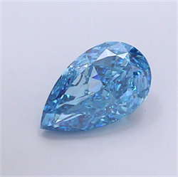 Picture of Lab Grown Diamond 4.09 Carats, Pear with  Cut, Fancy Vivid Blue Color, VS1 Clarity and Certified by IGI