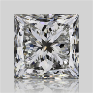 Picture of Natural Diamond 1.70 Carats, Princess with  Cut, J Color, VVS2 Clarity and Certified by GIA