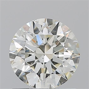 Picture of Natural Diamond 1.03 Carats, Round with Excellent Cut, L Color, VS2 Clarity and Certified by GIA