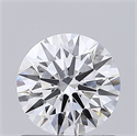 Lab Grown Diamond 0.74 Carats, Round with Ideal Cut, D Color, VVS2 Clarity and Certified by IGI