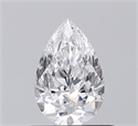 Natural Diamond 0.61 Carats, Pear with  Cut, D Color, VVS1 Clarity and Certified by GIA