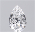 Natural Diamond 0.61 Carats, Pear with  Cut, D Color, VVS1 Clarity and Certified by GIA