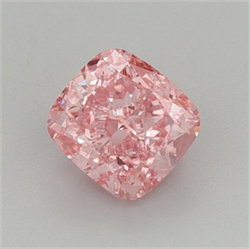 Picture of Lab Grown Diamond 1.22 Carats, Cushion with  Cut, Fancy Vivid Pink Color, VVS2 Clarity and Certified by IGI