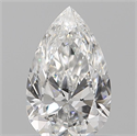 Natural Diamond 0.11 Carats, Pear with  Cut, G Color, I1 Clarity and Certified by IGI