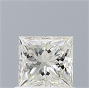 Natural Diamond 0.63 Carats, Princess with  Cut, I Color, VVS1 Clarity and Certified by IGI