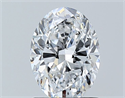 Natural Diamond 1.20 Carats, Oval with  Cut, D Color, SI2 Clarity and Certified by GIA