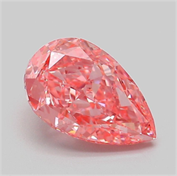 Picture of Lab Grown Diamond 2.05 Carats, Pear with  Cut, Fancy Vivid Pink Color, VS1 Clarity and Certified by IGI