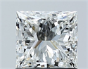 Natural Diamond 1.01 Carats, Princess with  Cut, I Color, SI1 Clarity and Certified by GIA