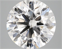 Lab Grown Diamond 3.69 Carats, Round with Ideal Cut, D Color, VS2 Clarity and Certified by IGI
