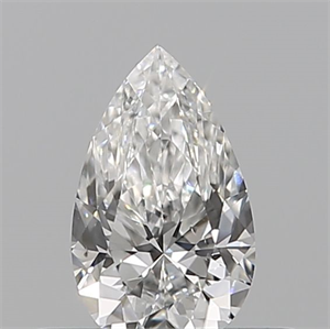 Picture of Natural Diamond 0.14 Carats, Pear with  Cut, H Color, VS2 Clarity and Certified by IGI