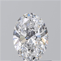 Natural Diamond 0.73 Carats, Oval with  Cut, D Color, VVS2 Clarity and Certified by GIA