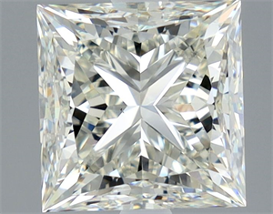 Picture of Natural Diamond 2.50 Carats, Princess with  Cut, K Color, VS1 Clarity and Certified by GIA