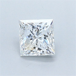Picture of Natural Diamond 0.81 Carats, Princess with  Cut, E Color, VVS2 Clarity and Certified by GIA