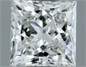 Natural Diamond 0.50 Carats, Princess with  Cut, F Color, VVS2 Clarity and Certified by GIA