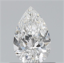 Natural Diamond 0.53 Carats, Pear with  Cut, E Color, VS1 Clarity and Certified by GIA