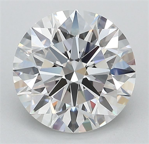 Picture of Lab Grown Diamond 2.81 Carats, Round with Ideal Cut, D Color, VVS1 Clarity and Certified by IGI