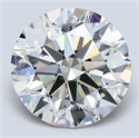 Natural Diamond 4.03 Carats, Round with Excellent Cut, K Color, SI2 Clarity and Certified by GIA