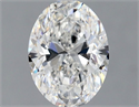 Natural Diamond 0.90 Carats, Oval with  Cut, E Color, SI1 Clarity and Certified by GIA