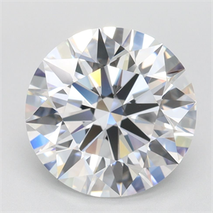 Picture of Lab Grown Diamond 2.90 Carats, Round with Ideal Cut, D Color, FL Clarity and Certified by IGI